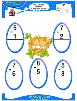 Çocuklar İçin toplam işlemi yaprak testleri 